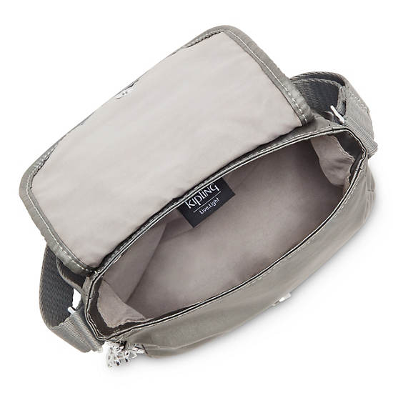 Kipling Sabian Metallic Crossbody Mini Tassen Grijs | BE 1347EB